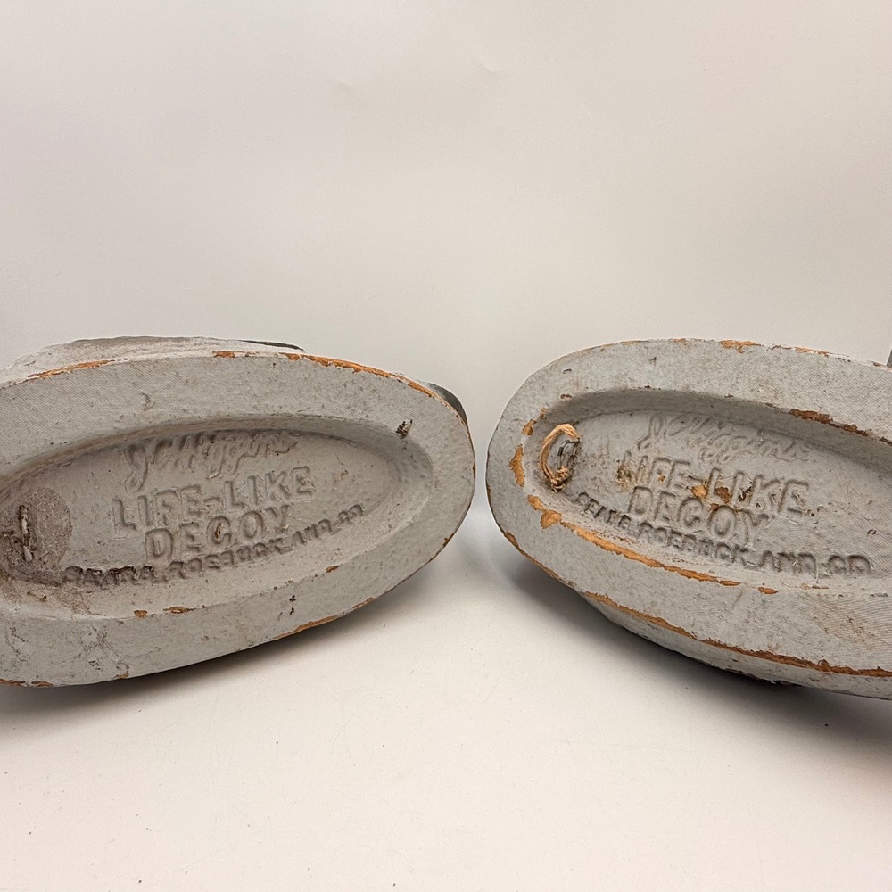 Vintage J.C. Higgins Life-Like Mallard Duck Decoys Sears Roebuck Set of 2 Fiber - Picture 6 of 6
